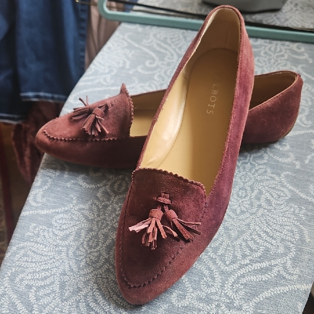 Plum Suede Flats